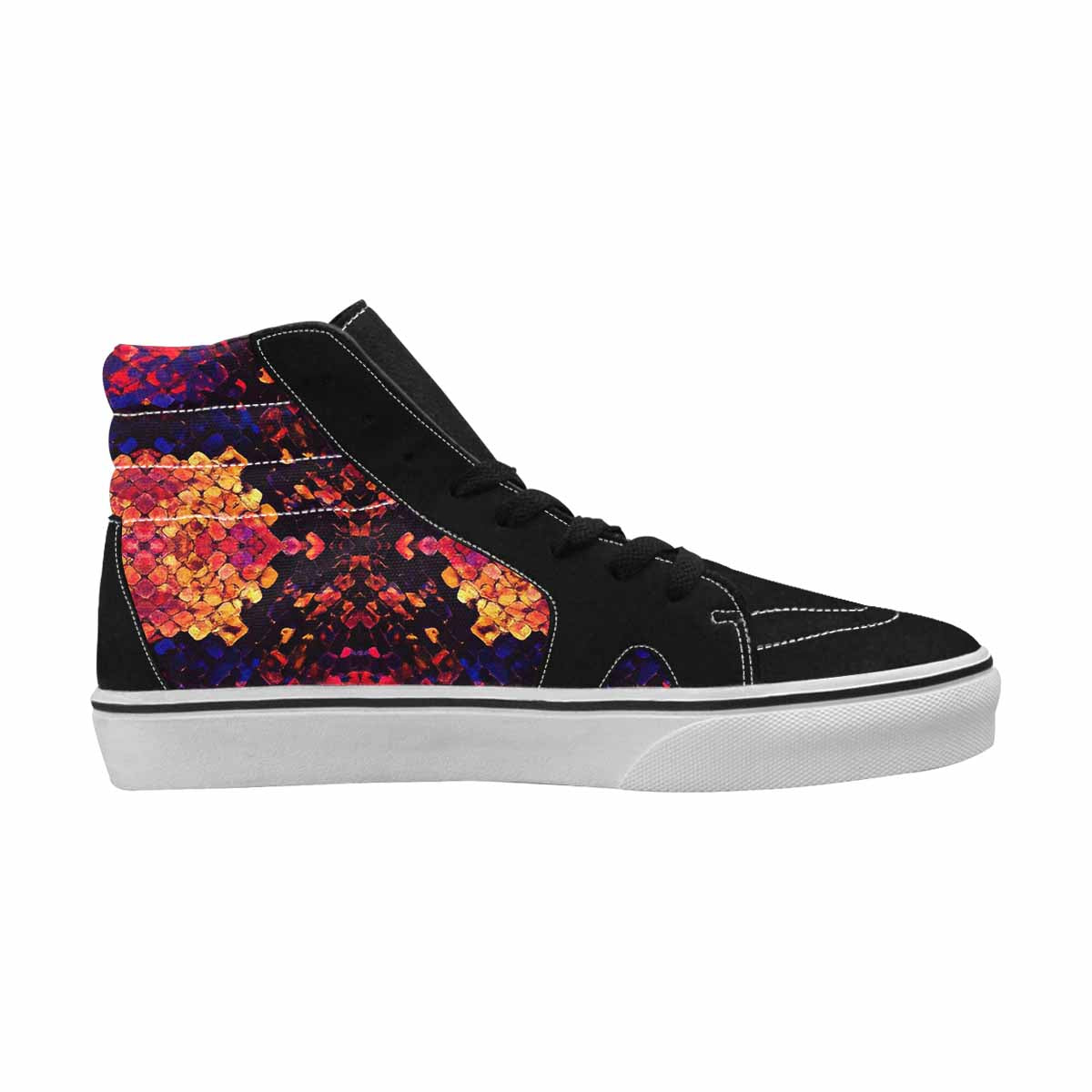 MEN'S Dark Snake Print High Top Canvas Y2K Shoes