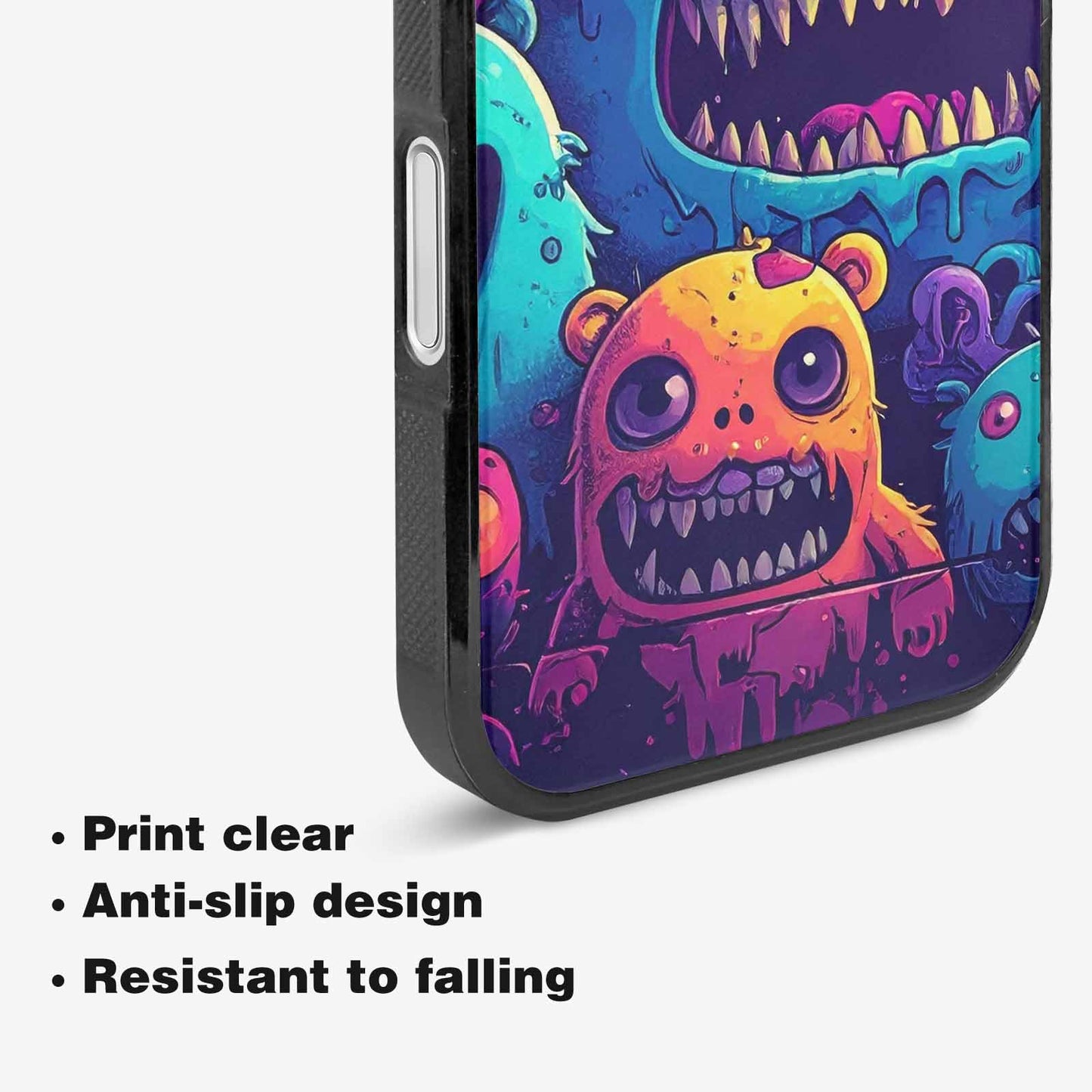 iPhone 16 Plus Case — Overlapping Endlessly No Empty Space Monsters, Customized Protective Case
