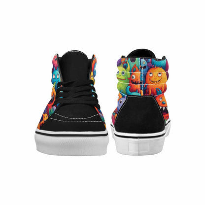 MEN'S Monsters (general) Cartoon Monst High Top Canvas Neon Fantasy Custom Shoes