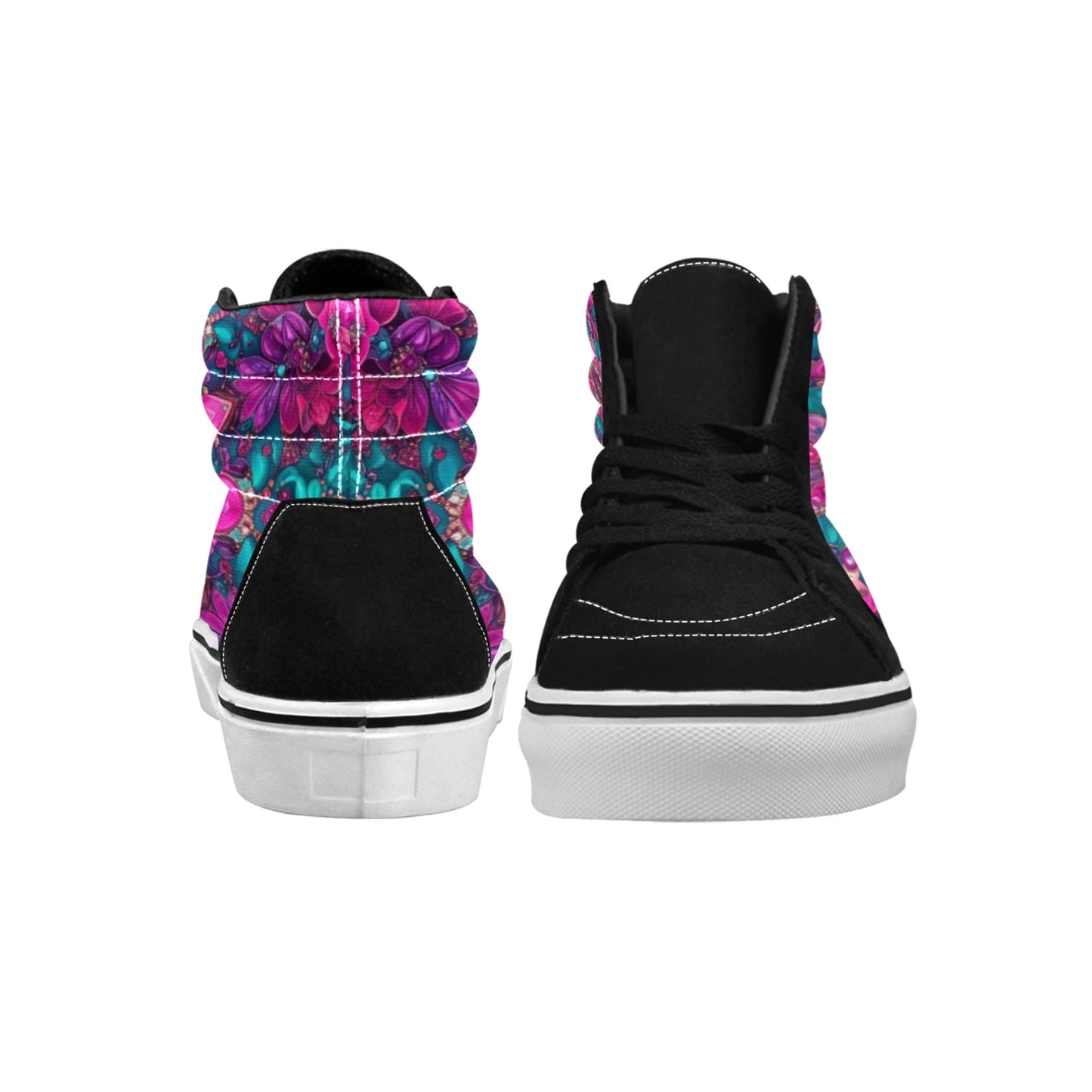 MEN'S Feminine Jeweled Skull High Top Skateboarding Cottagecore Sneakers