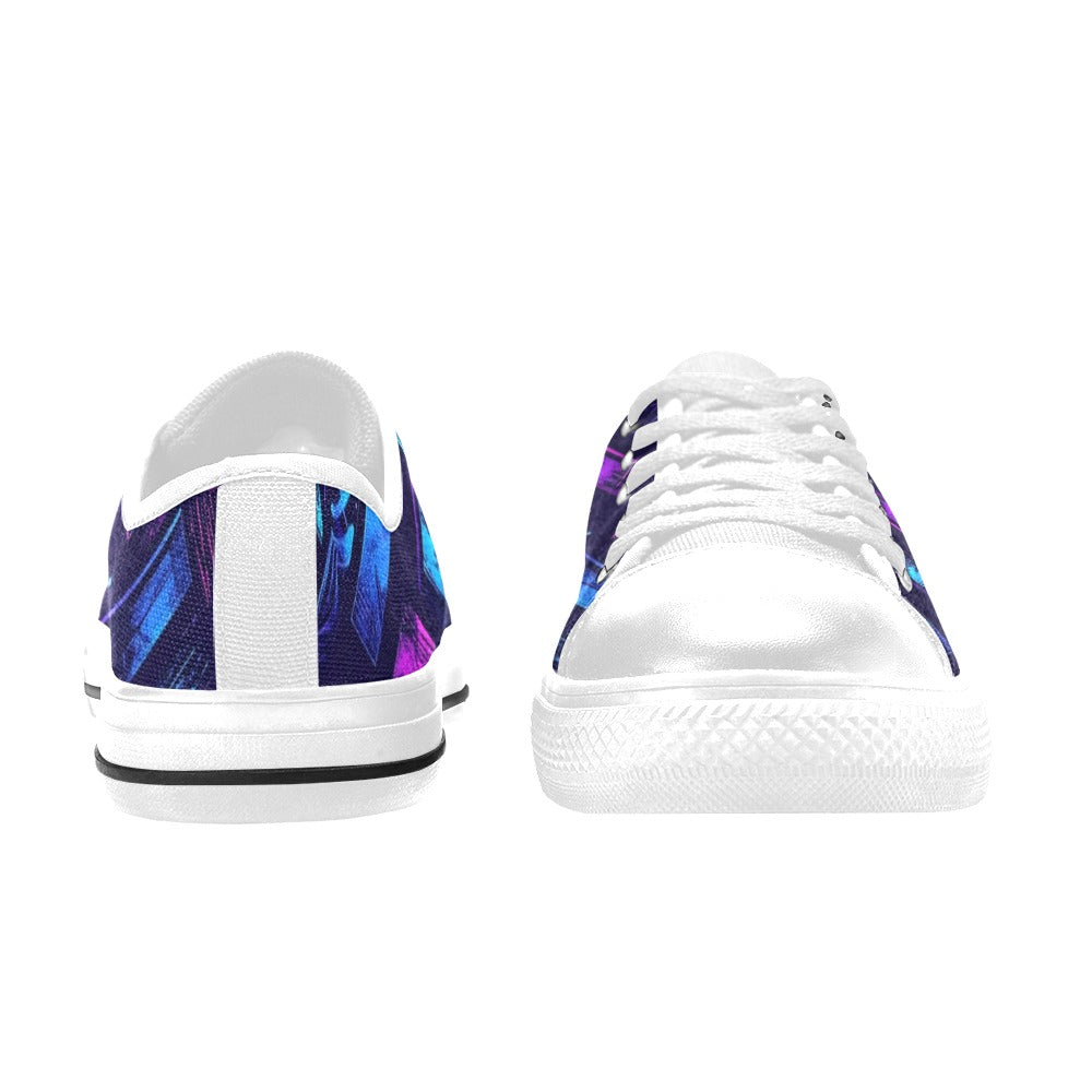 KIDS' Electric Houndstooth Dream 1 Low Top Canvas Vivid Custom Shoes