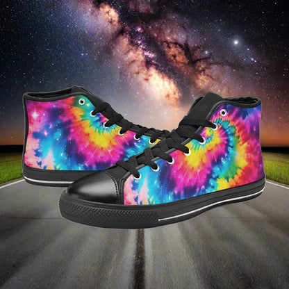 Aurora Borealis Teal Gold Wearable Bold Art - Freaky Shoes