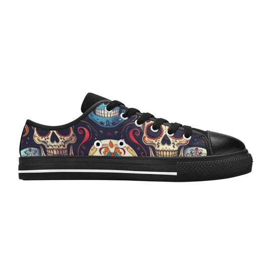 MEN'S Day Of Dead Sugar Skull Canvas Cottagecore Sneakers