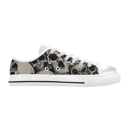WOMEN'S Cc Retro Skulls Art Canvas Vibrant Chaos Shoes