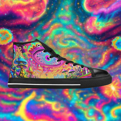 Egyptian Purple Teal Vivid WOMEN Bold Art - Freaky Shoes | Custom Art Sneakers