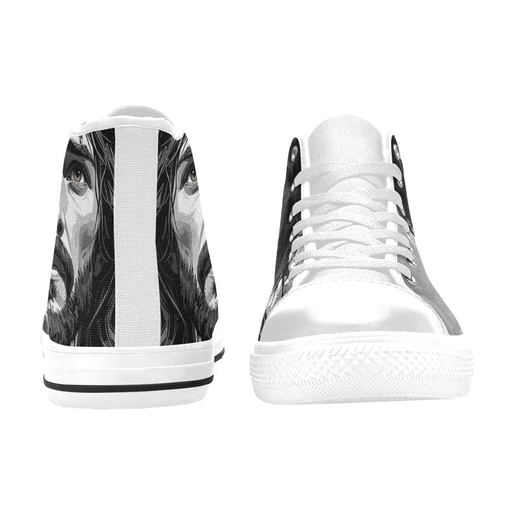 MEN'S Jesus_Ht_04 Men’S High Top Canvas Wallpaper Art Custom Shoes