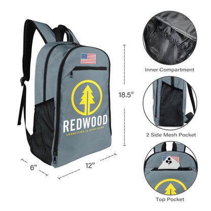 Red Wood Grey All Over Print Leisure Sports Backpack (Model 1741)