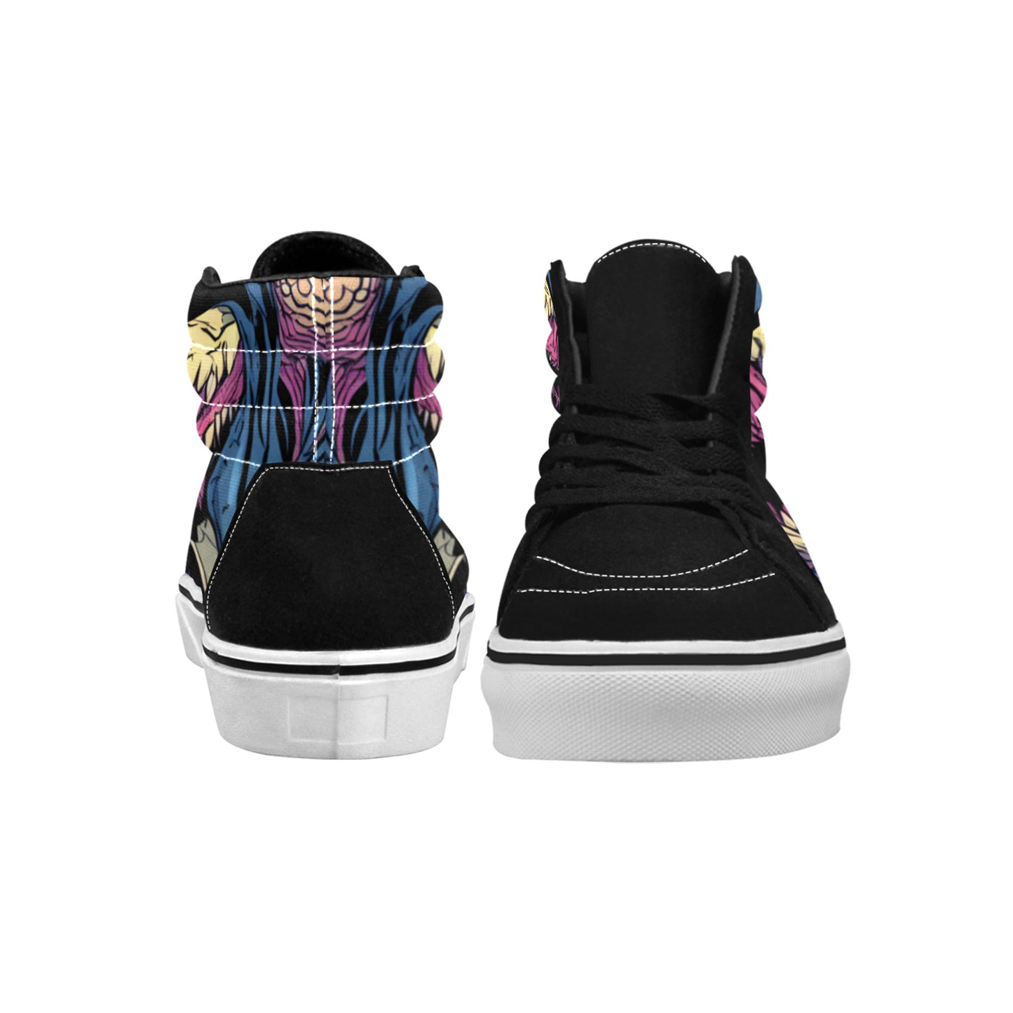 MEN'S Demon Art Long Teeth High Top Skateboarding Vivid Shoes