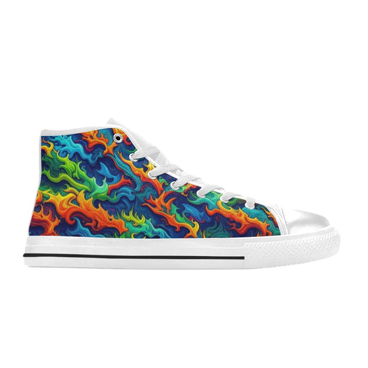 MEN'S Psychedelic Camo Rhythm Men’S High Top Canvas Surreal Custom Shoes
