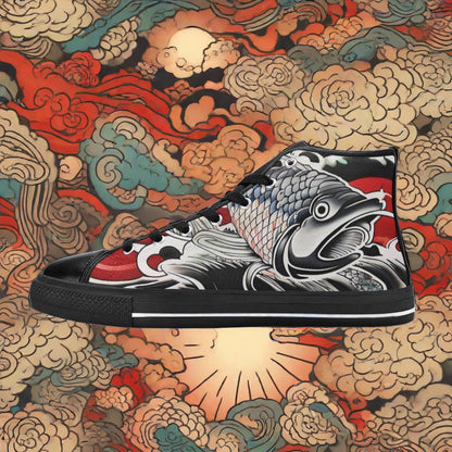 Jellyfish Pink Cream One Of A Kind WOMEN Bold Art - Freaky Shoes | Custom Art Sneakers