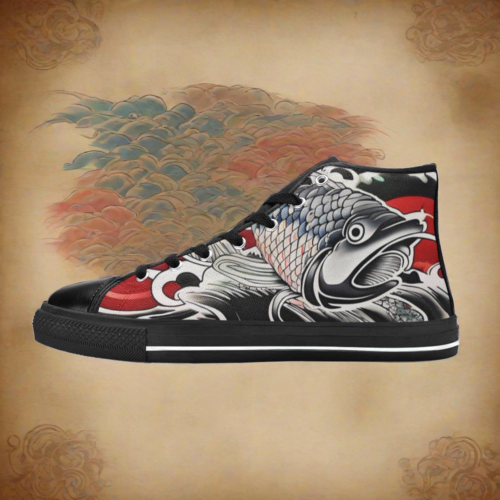 Peacock Silver Blue Unique WOMEN Bold Art - Freaky Shoes | Custom Art Sneakers