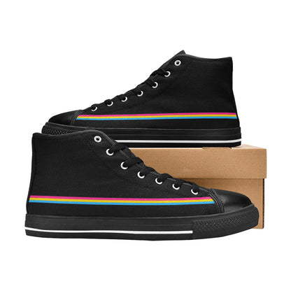 MEN'S Cc Pride Lgbt Pansexual High Top Canvas Wallpaper Art Custom Sneakers
