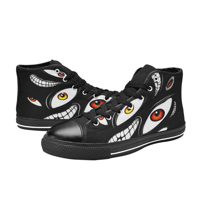 MEN'S Teeth Eyes Men’S High Top Canvas Vivid Custom Shoes