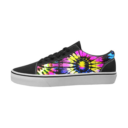 MEN'S Tie Dye Art 12 Low Top Skateboarding Grunge Custom Shoes