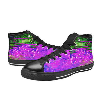 MEN'S Cc Acid Drip 6 High Top Canvas Grunge Custom Shoes
