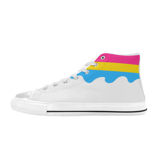 MEN'S Pansexual Flag Pride LGBT High Top Canvas Shoes