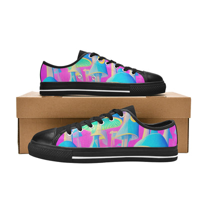 WOMEN'S Cc Mushroom Art 2 Canvas Dark Academia Custom Sneakers
