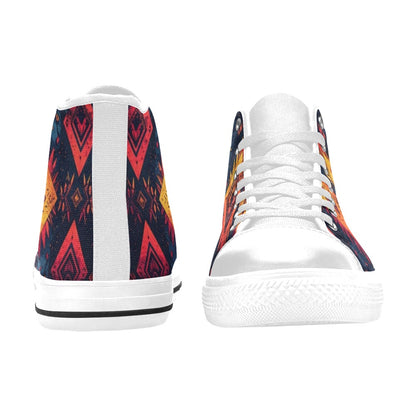 Wild Tribal Ripple 2 Kids' High Top Canvas Shoes