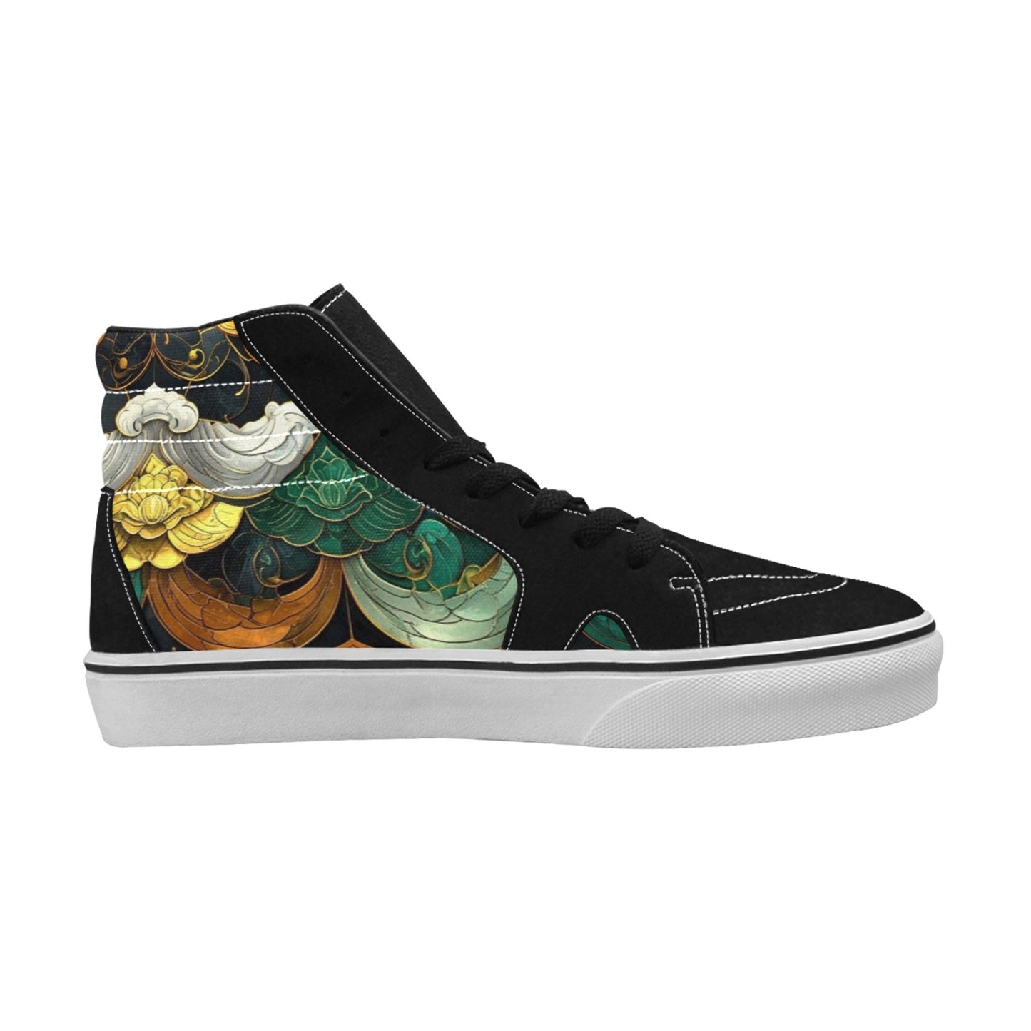 WOMEN'S Dragon Scale Fantasy Art High Top Skateboarding Vivid Custom Shoes