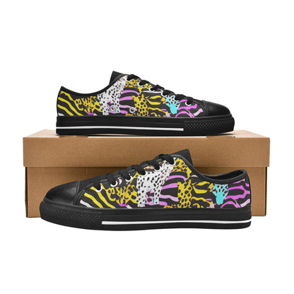 MEN'S Neon Animal Print Canvas Aesthetic Shoes