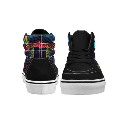 WOMEN'S Electric Serpent Dream High Top Skateboarding Wallpaper Art Sneakers