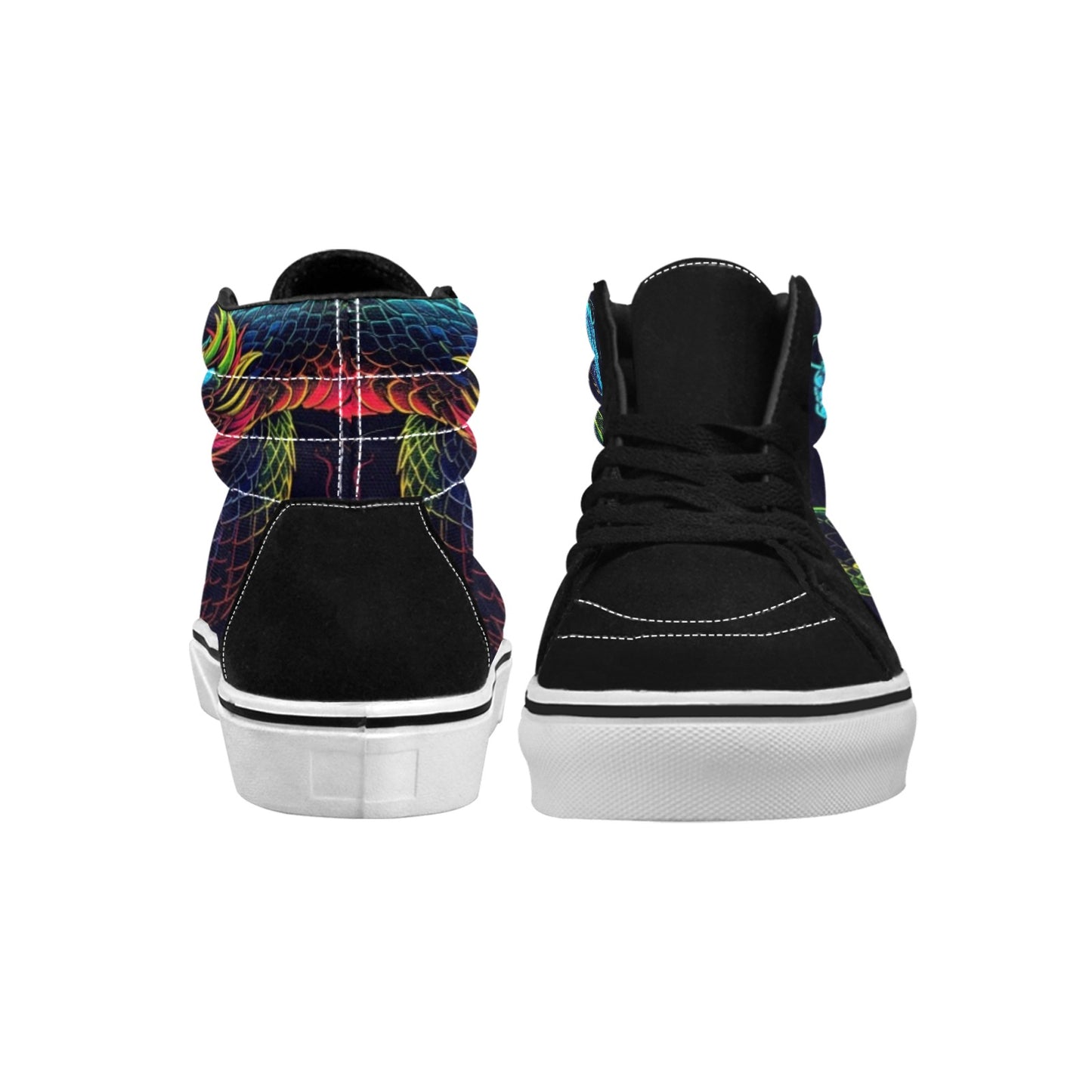 MEN'S Electric Serpent Dream High Top Skateboarding Wallpaper Art Custom Shoes