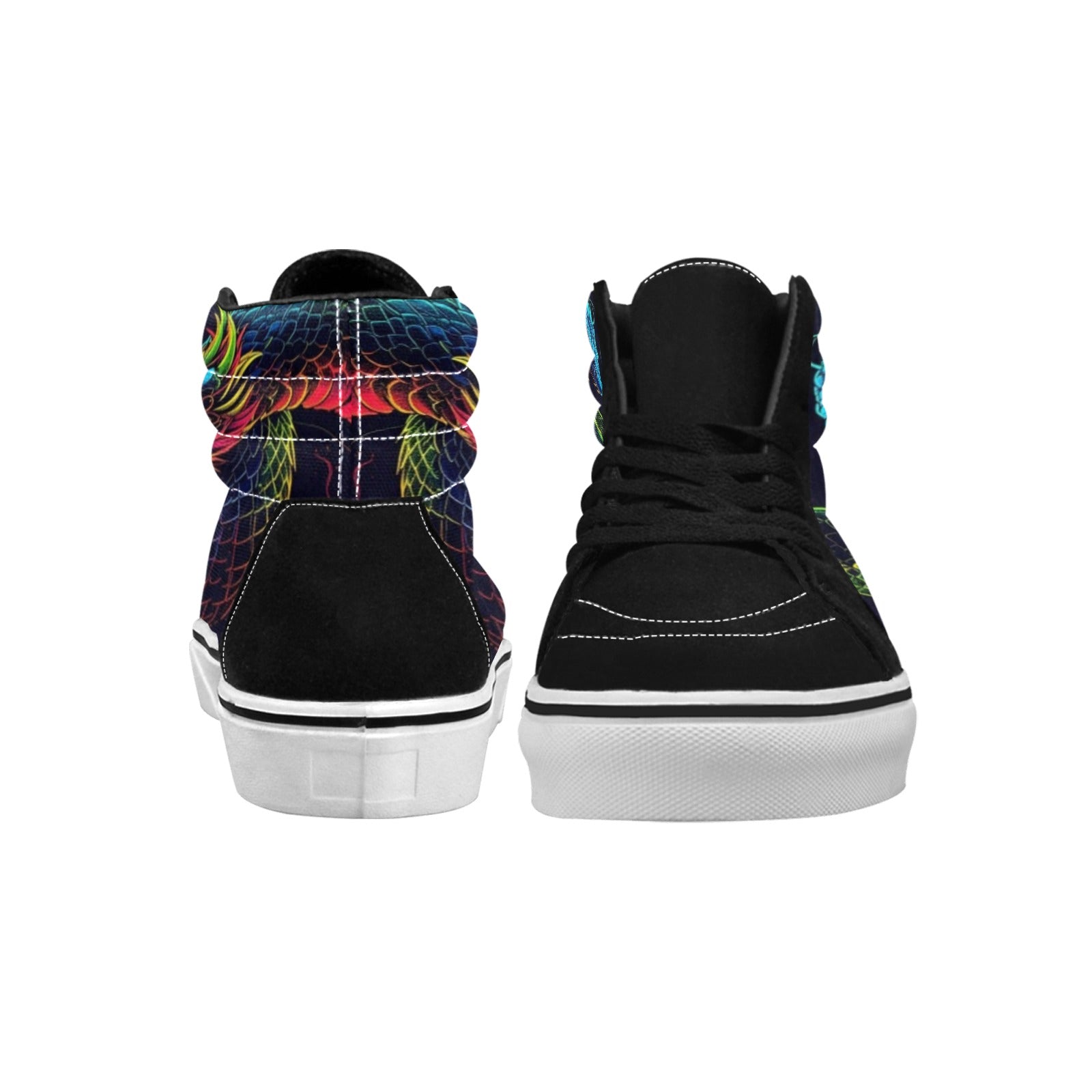 MEN'S Electric Serpent Dream High Top Skateboarding Wallpaper Art Custom Shoes