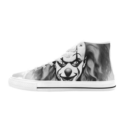 WOMEN'S Cc Evil Clown 2 High Top Canvas Dark Academia Custom Sneakers