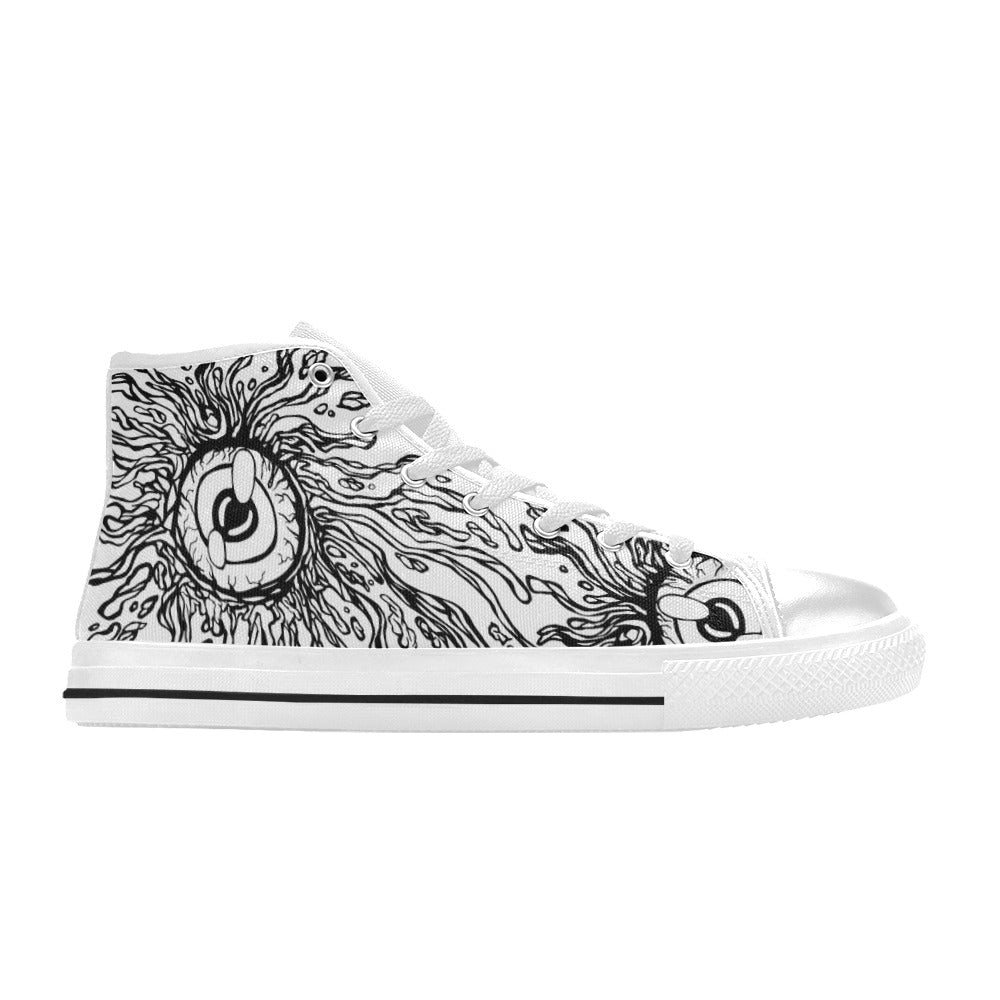 WOMEN'S Eyes High Top Canvas Vivid Custom Shoes