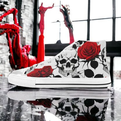 Monarch Red Gold Vivid MEN Bold Art - Freaky Shoes | Custom Art Sneakers