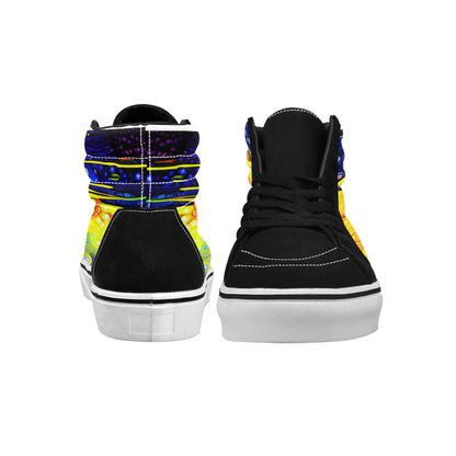 MEN'S Acid Drip 7 High Top Skateboarding Wallpaper Art Custom Sneakers
