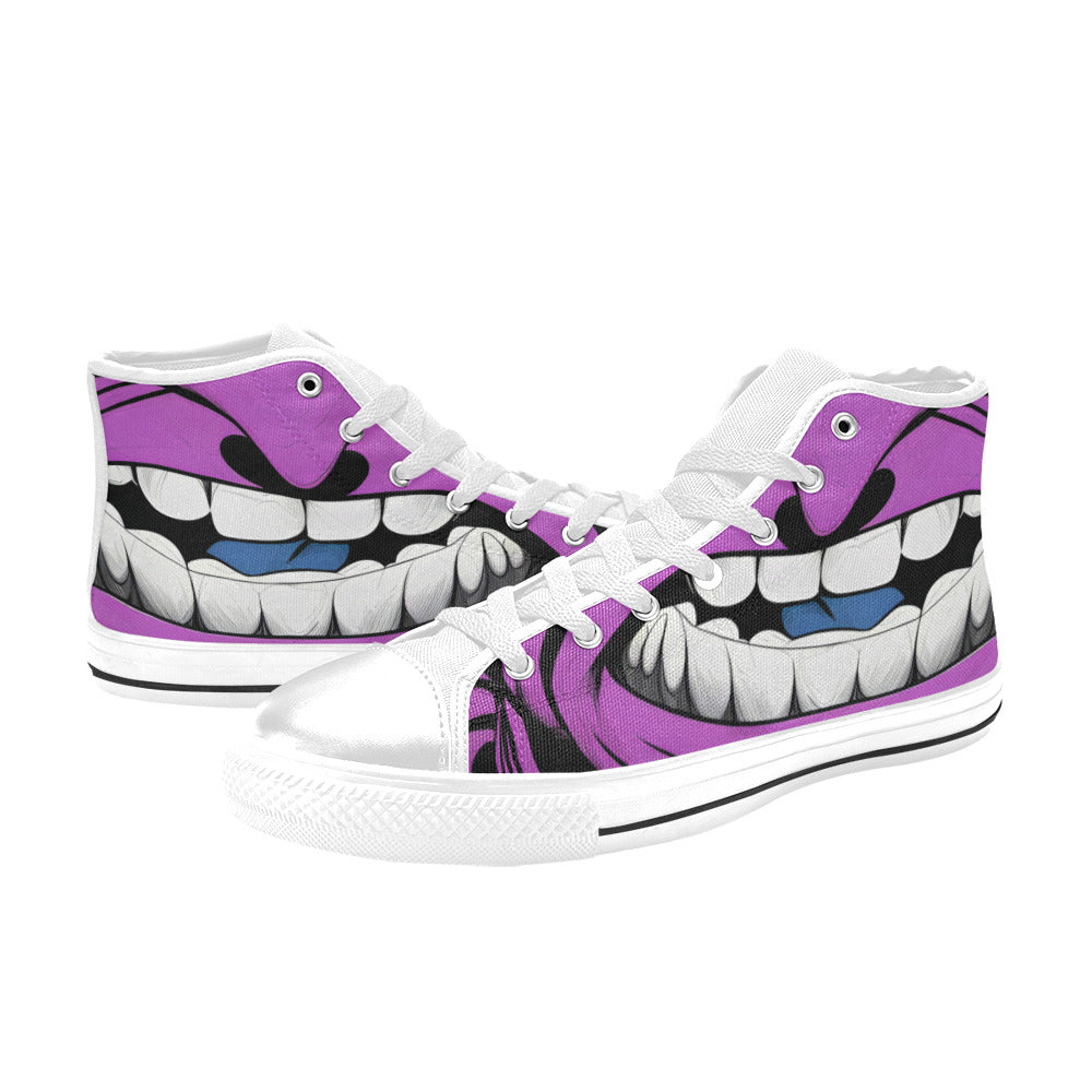 MEN'S Cc Grape Attack Art High Top Canvas Grunge Custom Shoes