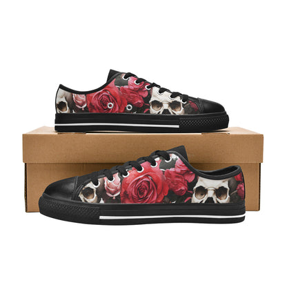 MEN'S Skulls Roses Deluxe 13 Canvas Y2K Custom Shoes