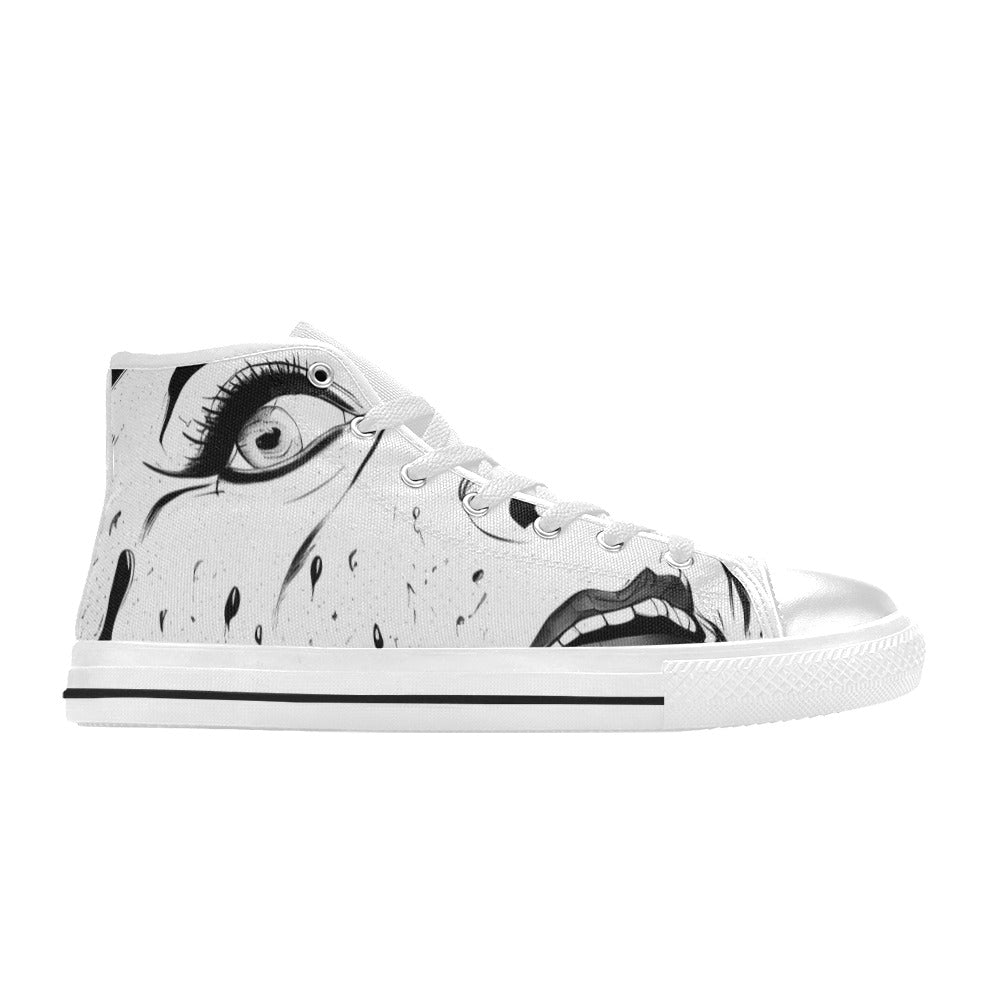 WOMEN'S Cc Pop Art 4 High Top Canvas Y2K Shoes