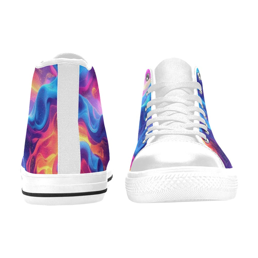 MEN'S Ethereal Camo Design 2 High Top Canvas Cottagecore Sneakers