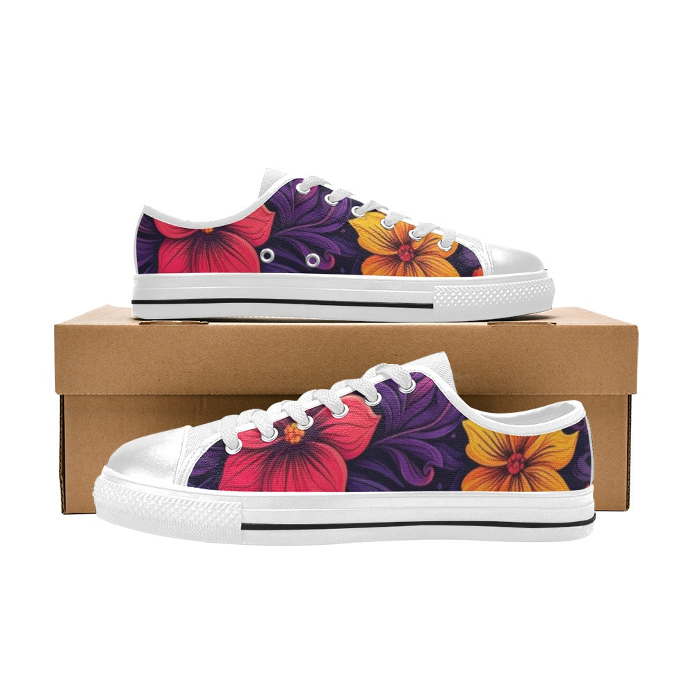 MEN'S Exotic Floral Weave Low Top Canvas Surreal Sneakers