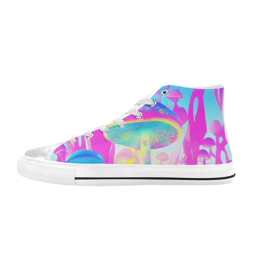 WOMEN'S Cc Mushroom Art High Top Canvas Dreamcore Sneakers