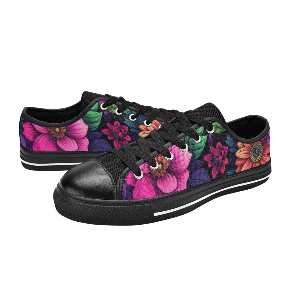MEN'S Trippy Floral Chaos Canvas Aesthetic Sneakers