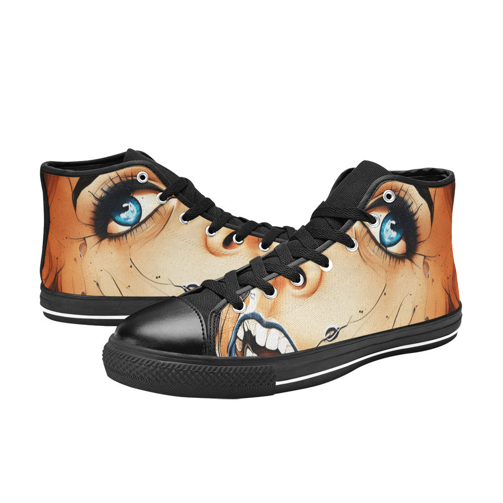 MEN'S Cc Retro Face 5 High Top Canvas Vibrant Chaos Custom Sneakers