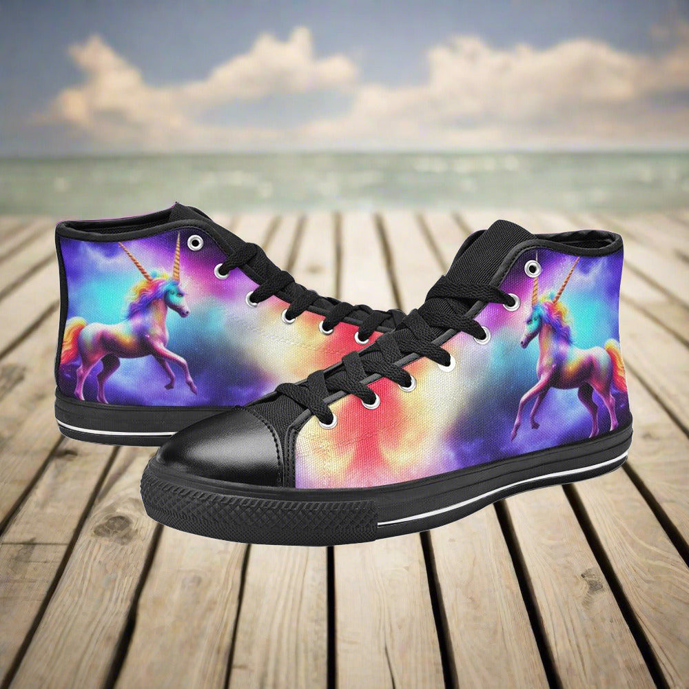 Butterfly Rainbow Pastel Soft Wearable MEN Bold Art - Freaky Shoes | Custom Art Sneakers