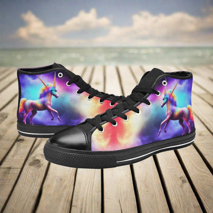 Butterfly Rainbow Pastel Soft Wearable MEN Bold Art - Freaky Shoes | Custom Art Sneakers