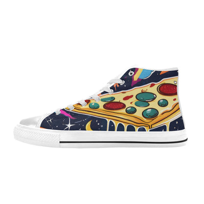 WOMEN'S Pizza Space 4 High Top Canvas Cottagecore Shoes