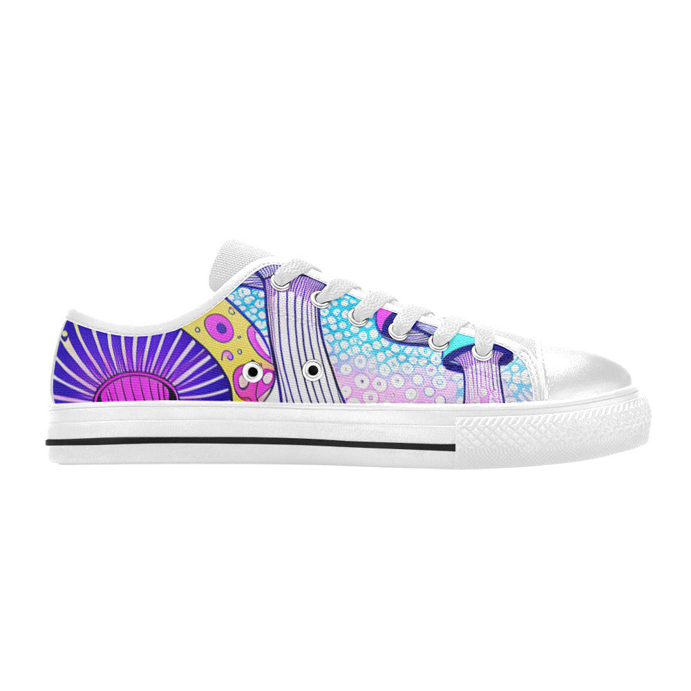 WOMEN'S Magic Mushrooms Art 2 Canvas Aesthetic Sneakers