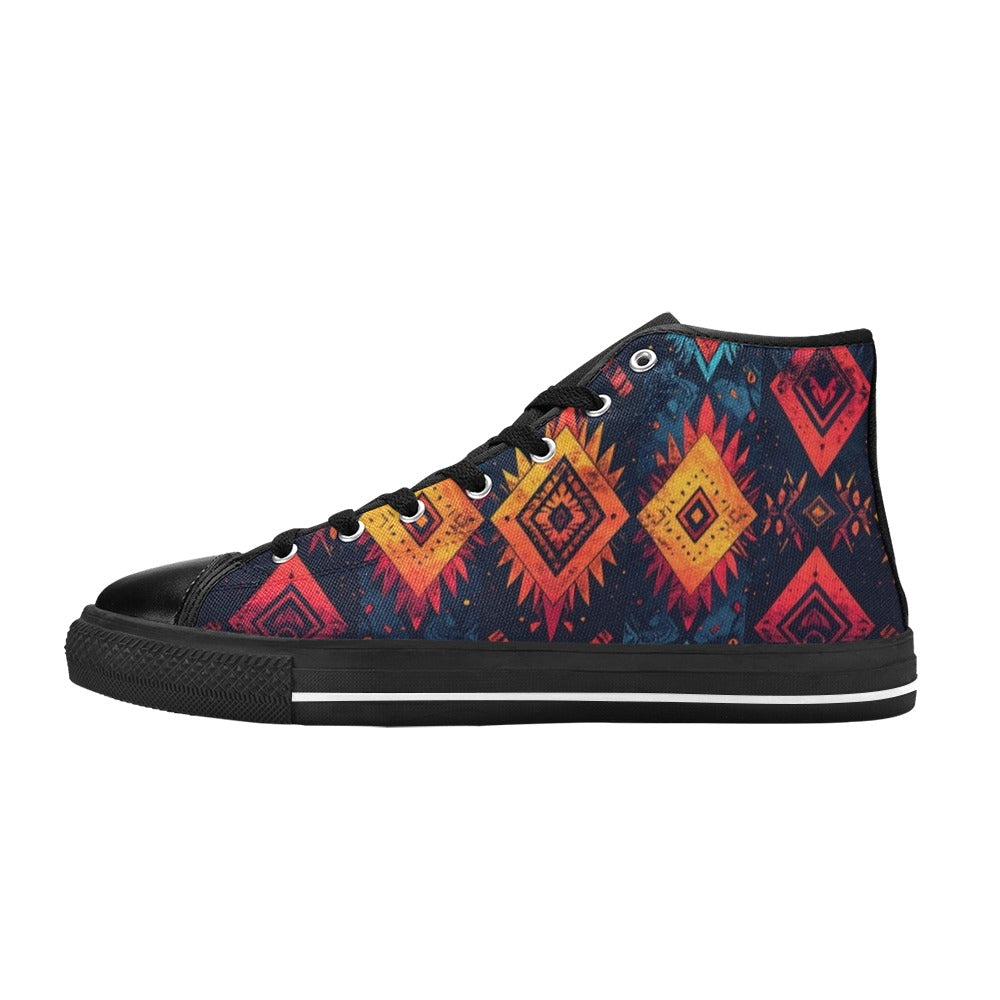 Wild Tribal Ripple 2 High Top Canvas Shoes for Kid