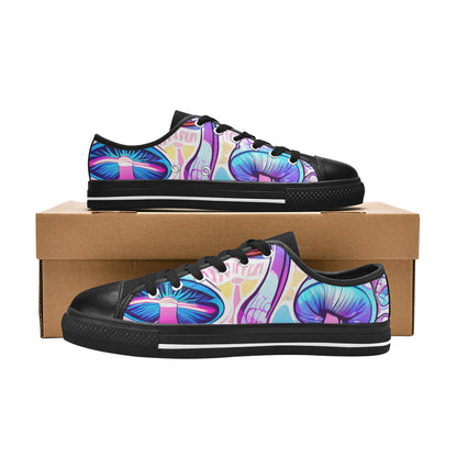 WOMEN'S Magic Mushrooms Art 4 Canvas Cottagecore Custom Shoes