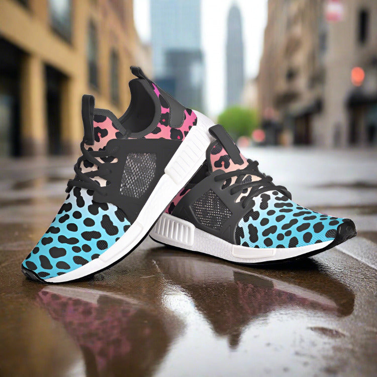 Peacock Orange Black Unique Bold Art - Freaky Shoes | Custom Art Sneakers