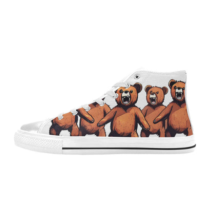 WOMEN'S Bears 3 High Top Canvas Aesthetic Custom Sneakers