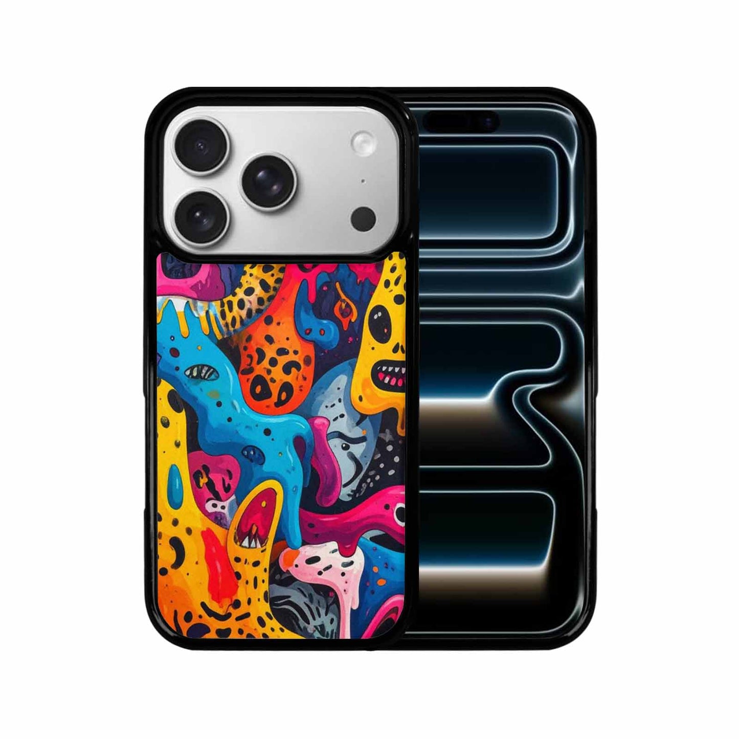 iPhone 17 Pro Case — Melting Aliens Pattern Hundreds Of Alien, Custom Print Case Cover