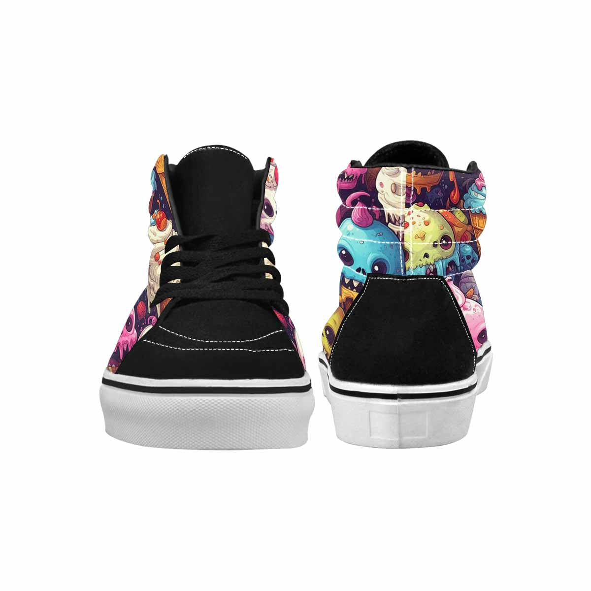MEN'S Ice Cream Monsters  High Top Canvas Vivid Custom Sneakers