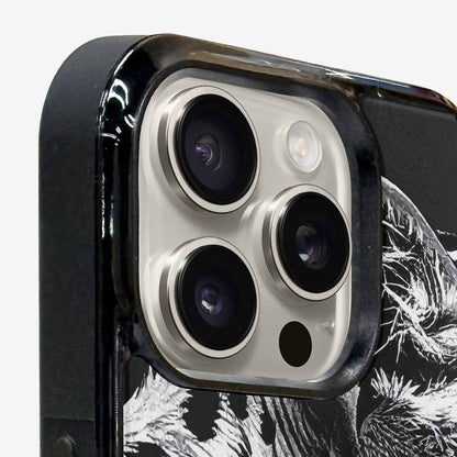 iPhone 16 Pro Max Case — Leopard Print Black And White Style, Custom Made Phone Cover